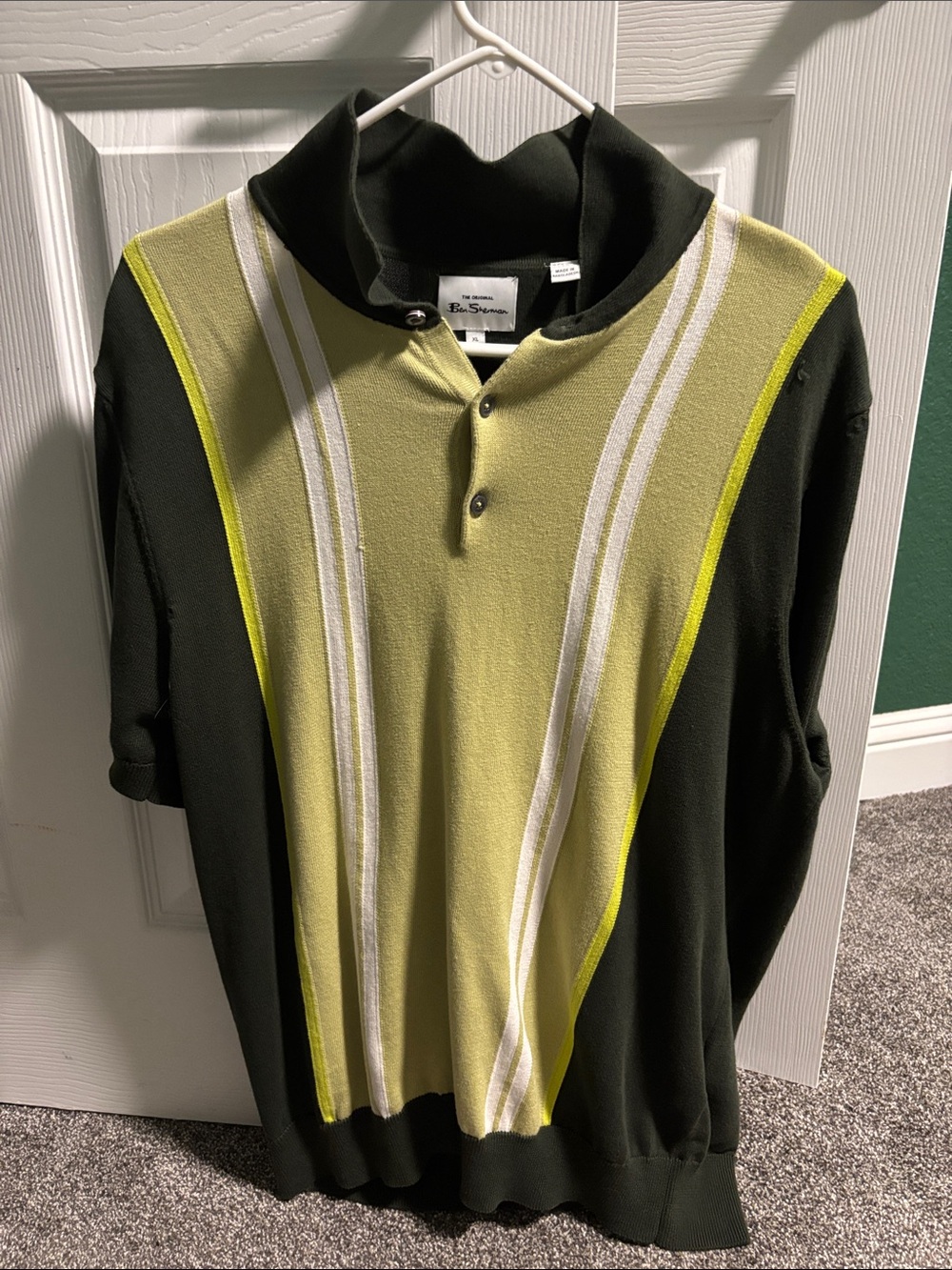 Ben Sherman green Vertical-Strip Polo